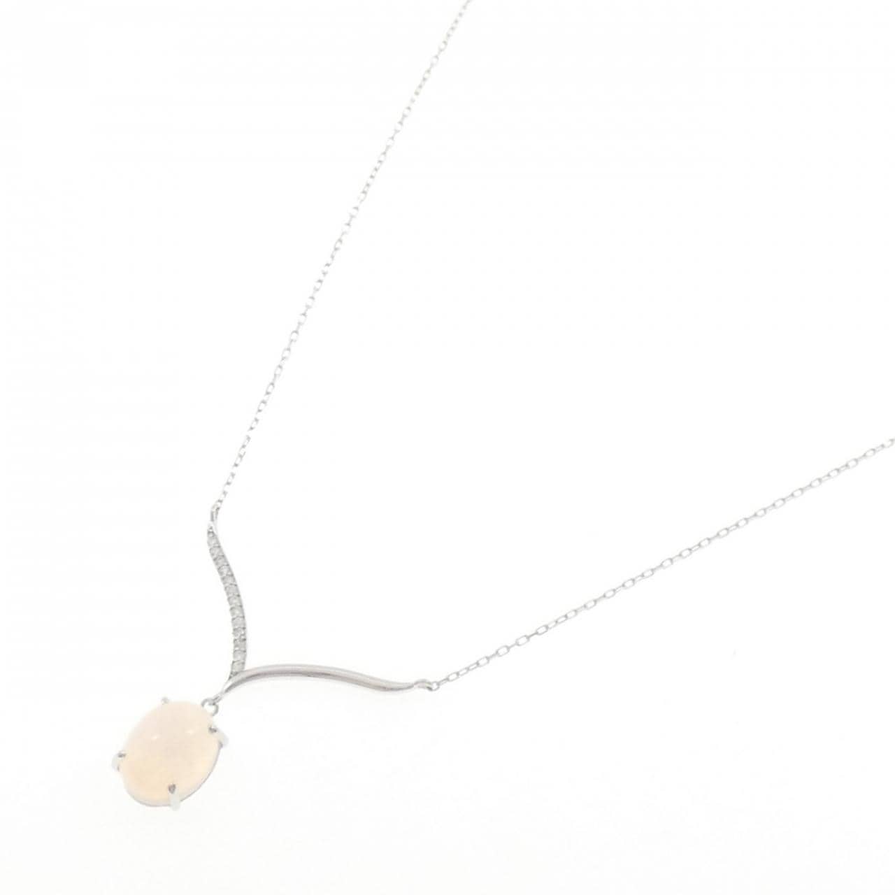 K18WG オパール ネックレス 1.88CT