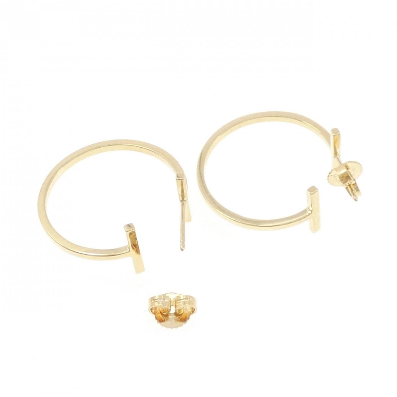 ティファニー Tワイヤー フープ ミディアム ピアス