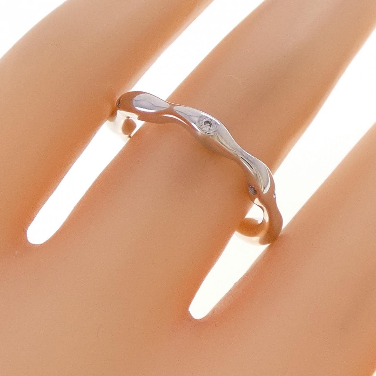 K18WG ダイヤモンド リング 0.04CT
