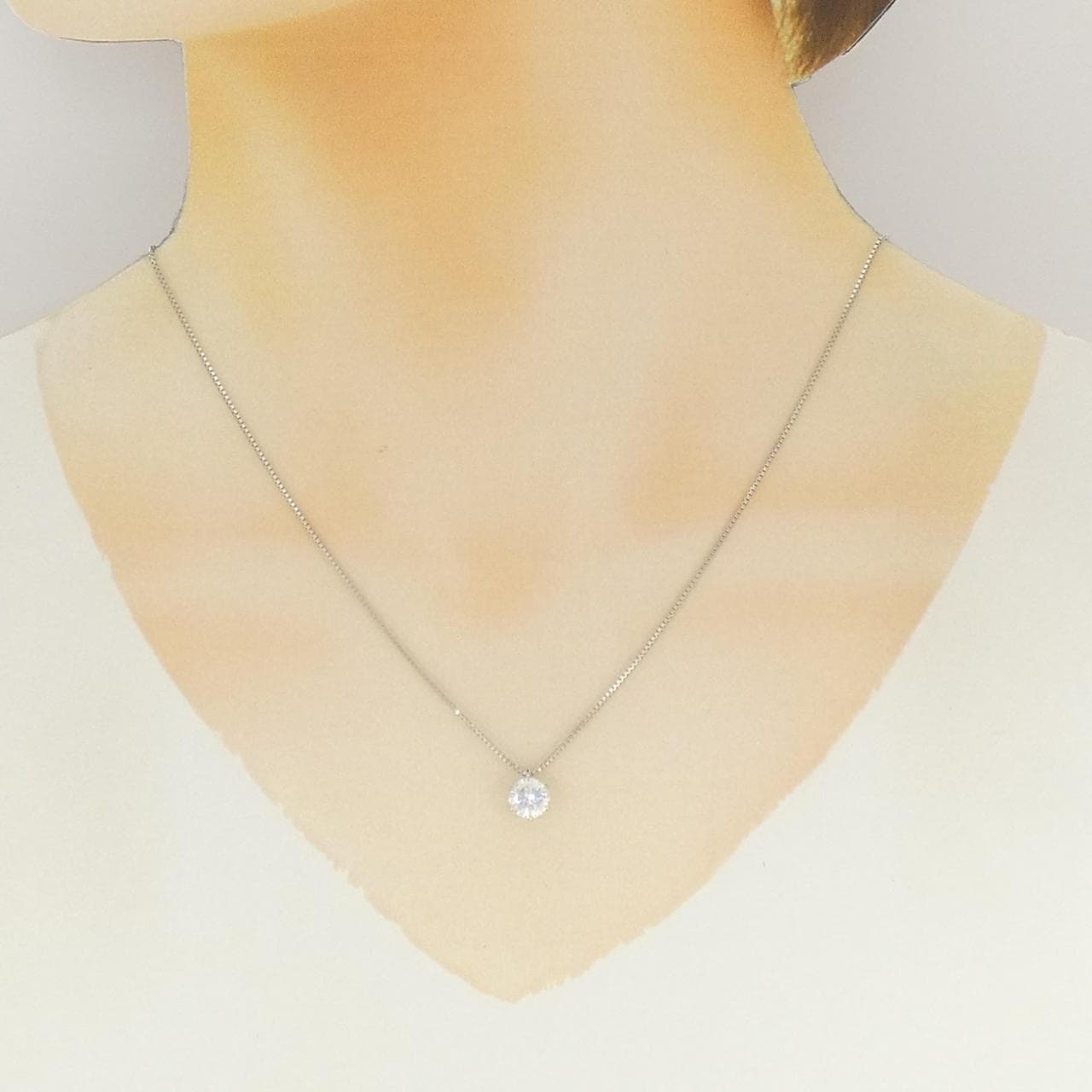 PT900/PT850 ソリティア ダイヤモンド ネックレス 1.010CT