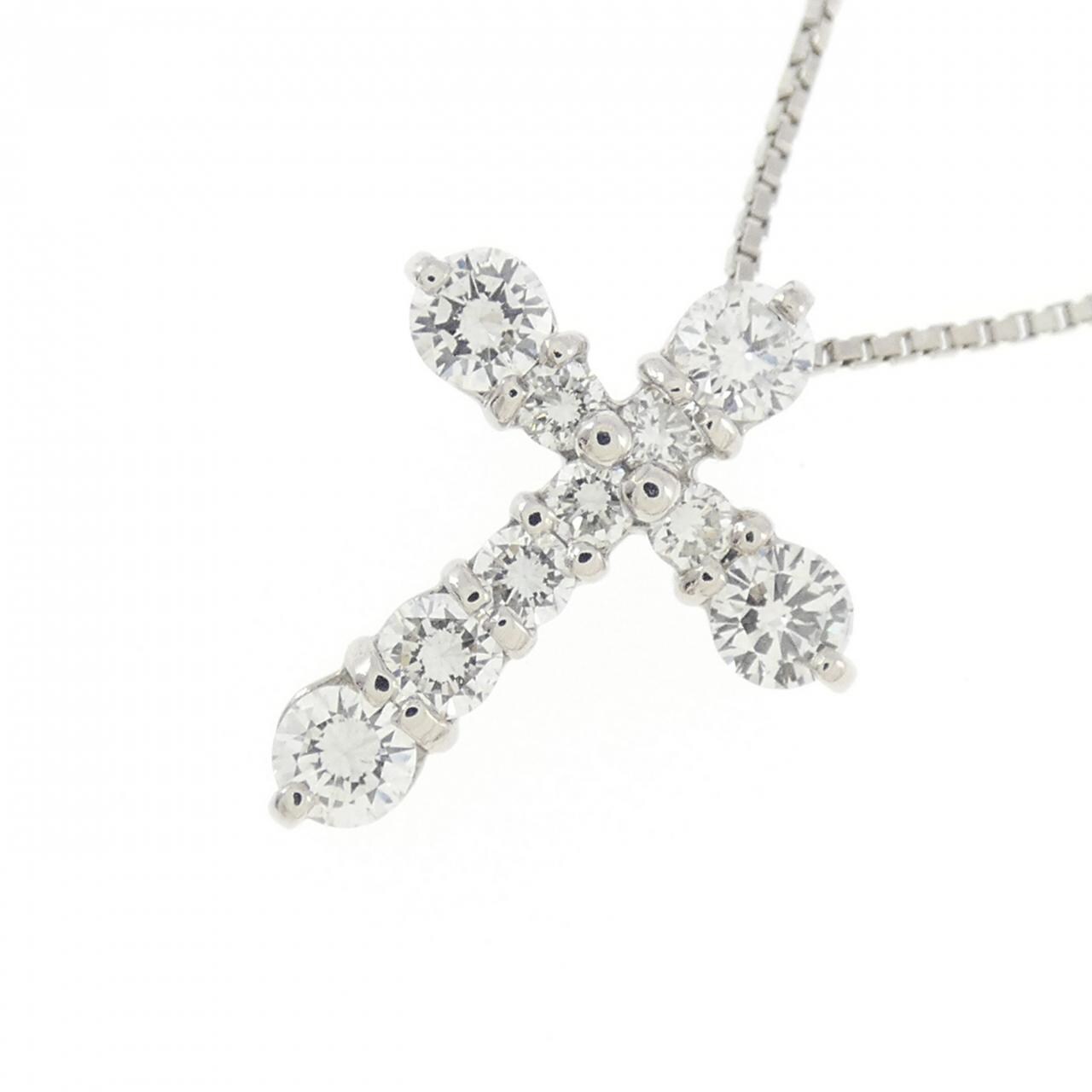 PT900/PT850 クロス ダイヤモンド ネックレス 0.52CT