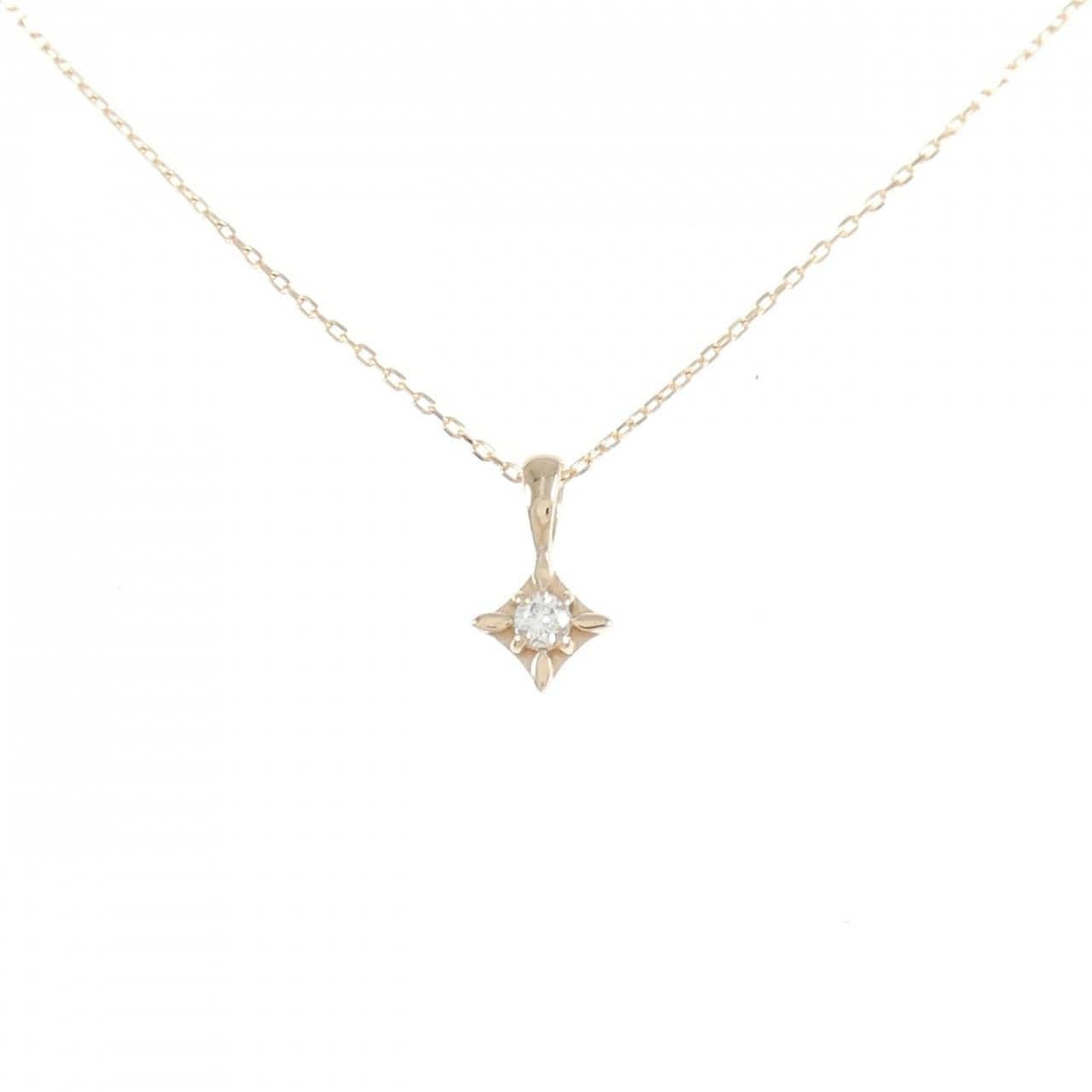 K18PG ダイヤモンド ネックレス 0.03CT