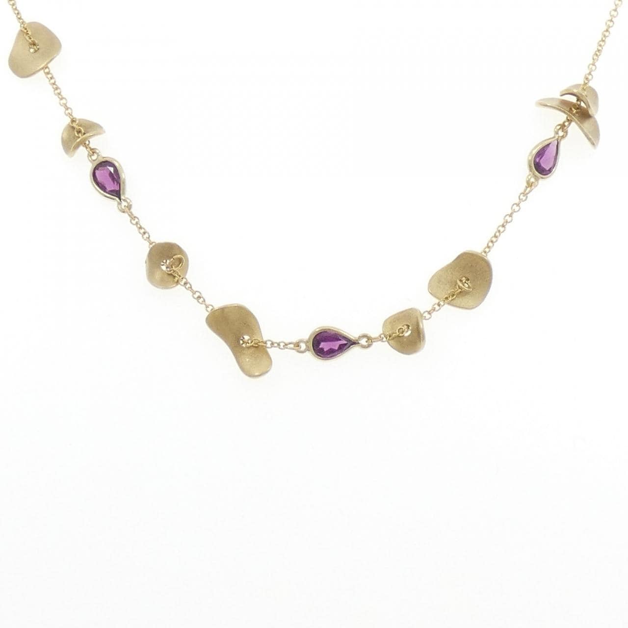 585YG Garnet Necklace