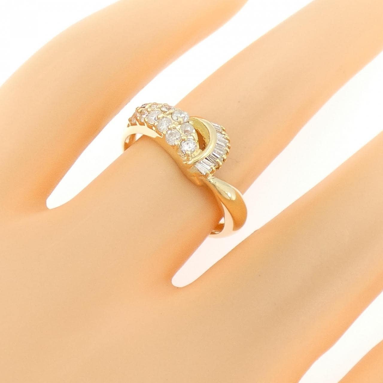 K18YG ダイヤモンド リング 0.81CT