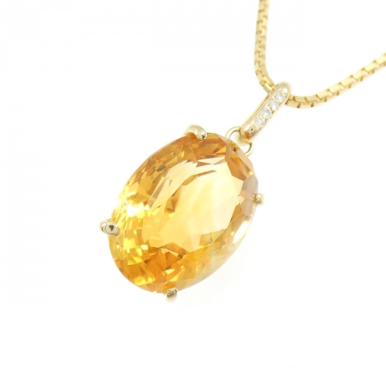 K18YG シトリン ネックレス