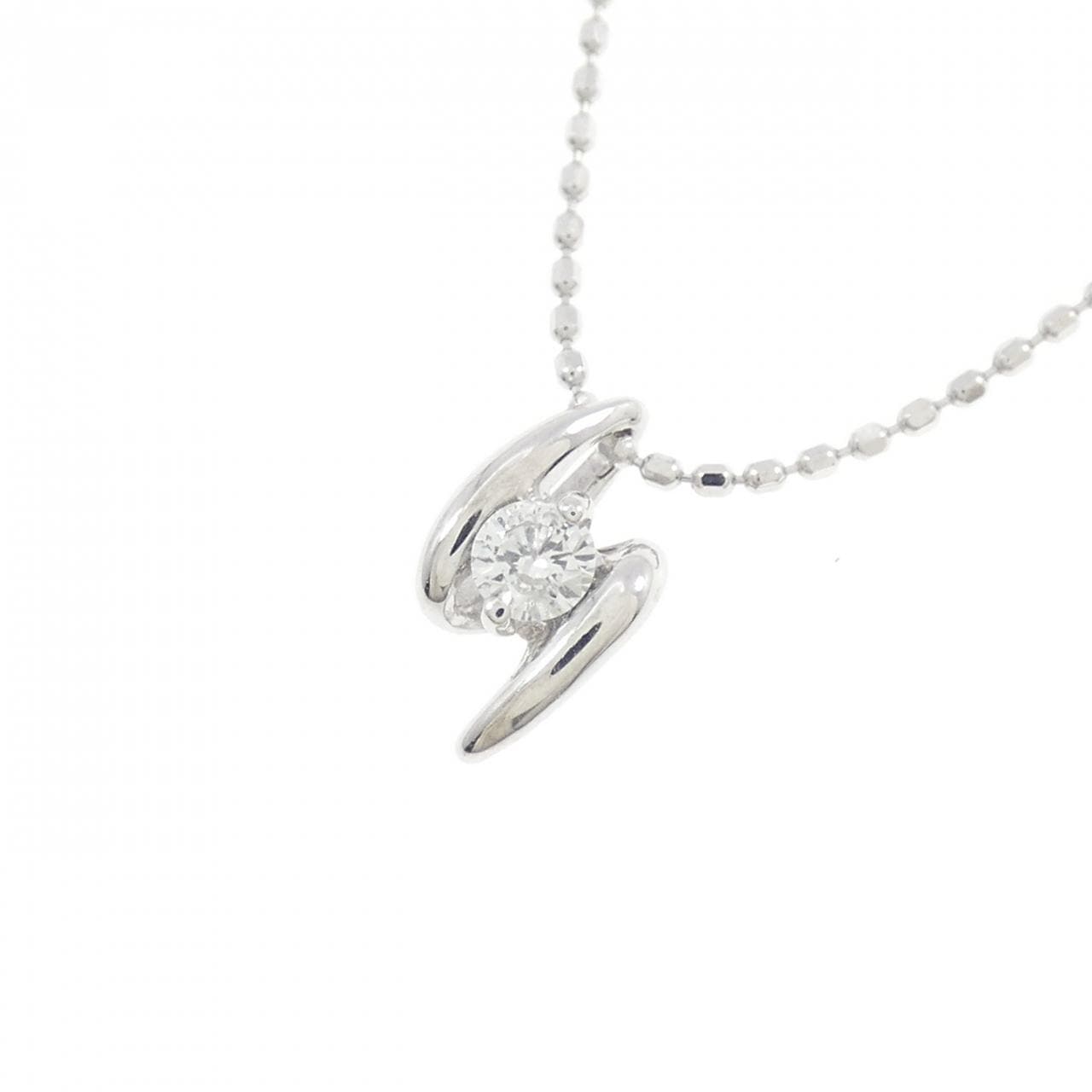 K14WG ダイヤモンド ネックレス 0.07CT