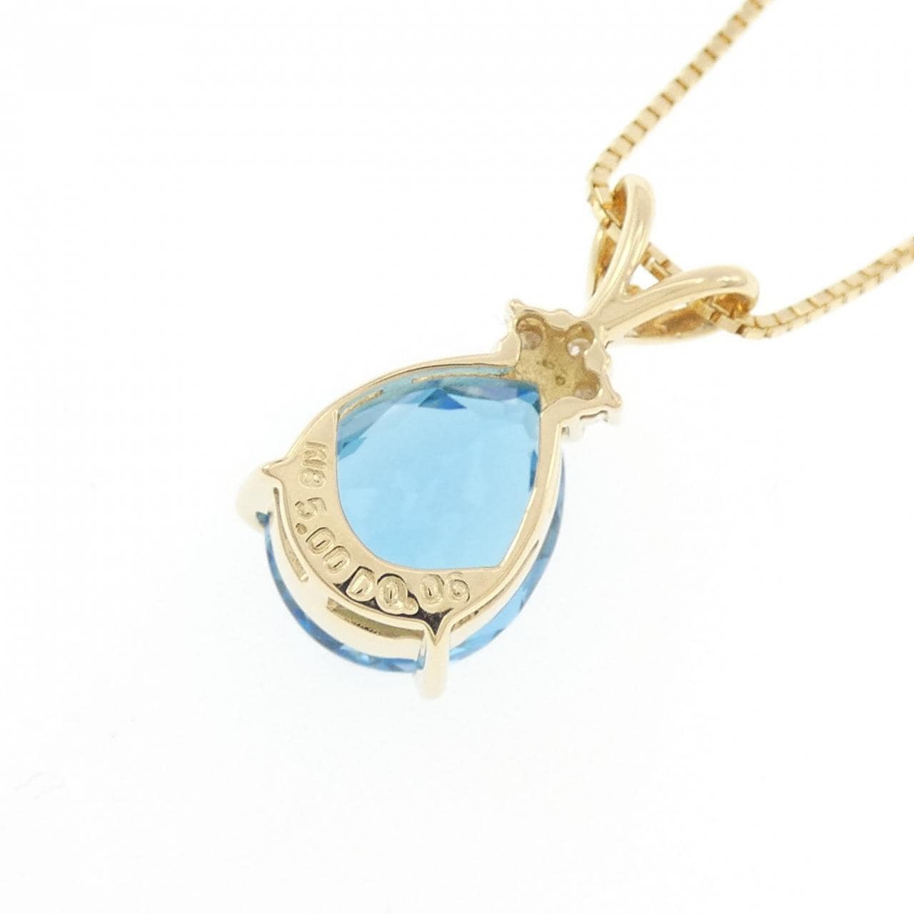K18YG ブルートパーズ ネックレス 5.00CT
