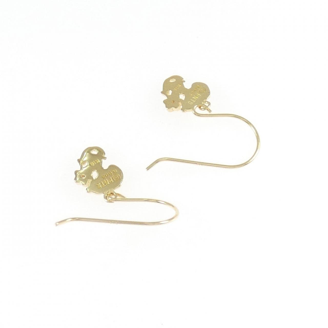 K18YG ダイヤモンド ピアス 0.01CT
