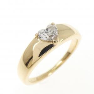K18YG ハート ダイヤモンド ピンキー リング 0.24CT