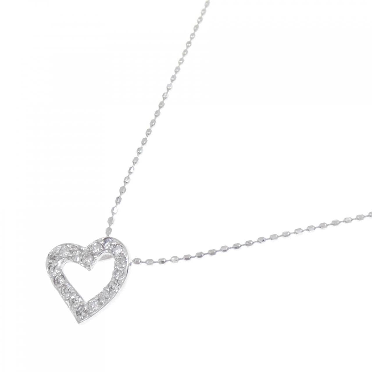 K14WG/14KWG heart Diamond necklace 0.12CT