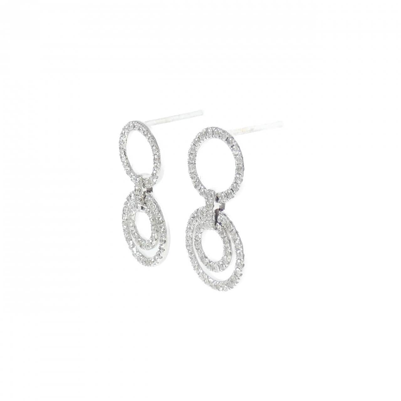 K18WG ダイヤモンド ピアス 0.62CT