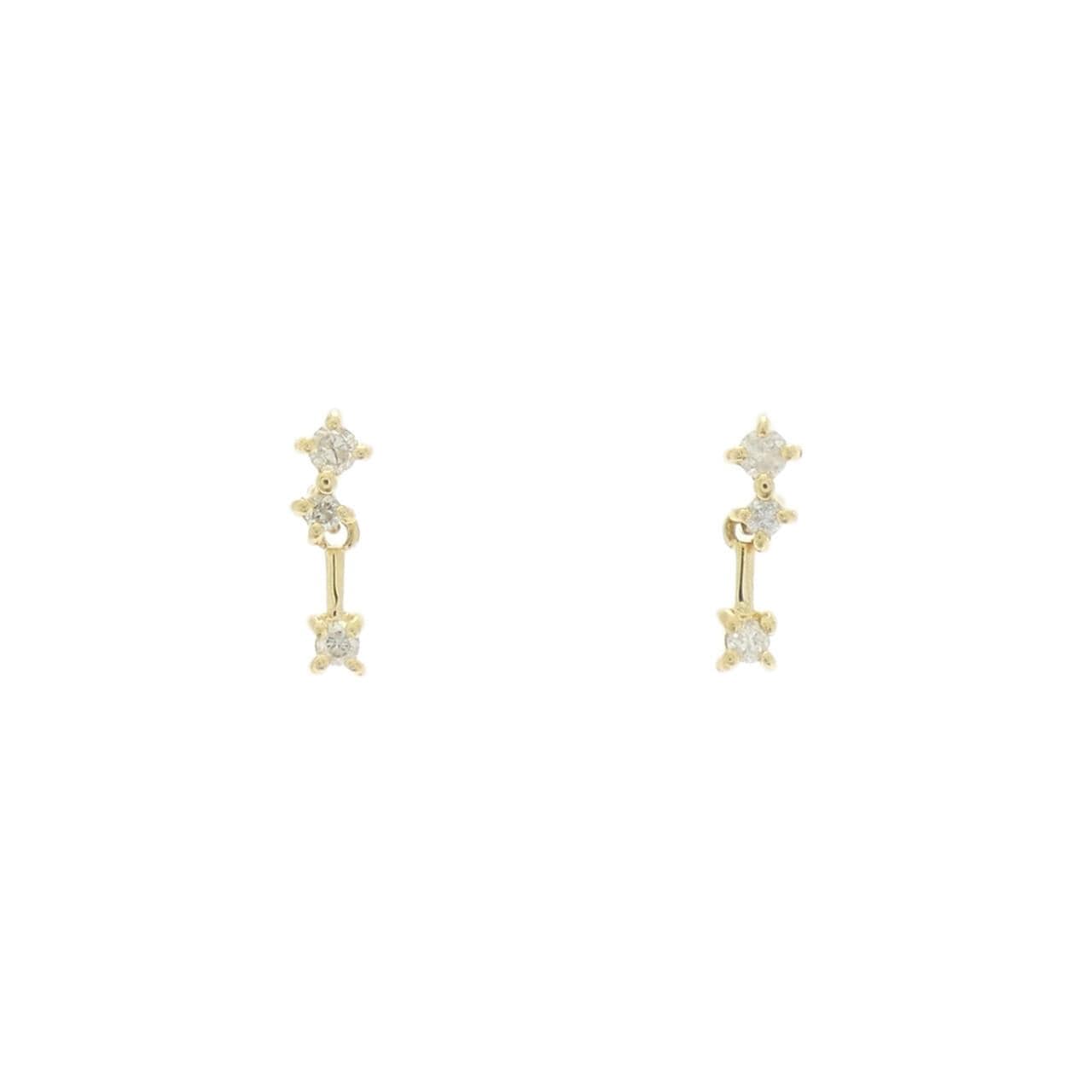 K18YG ダイヤモンド ピアス 0.04CT
