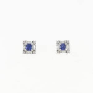 【新品】PT サファイヤ ピアス 0.29CT