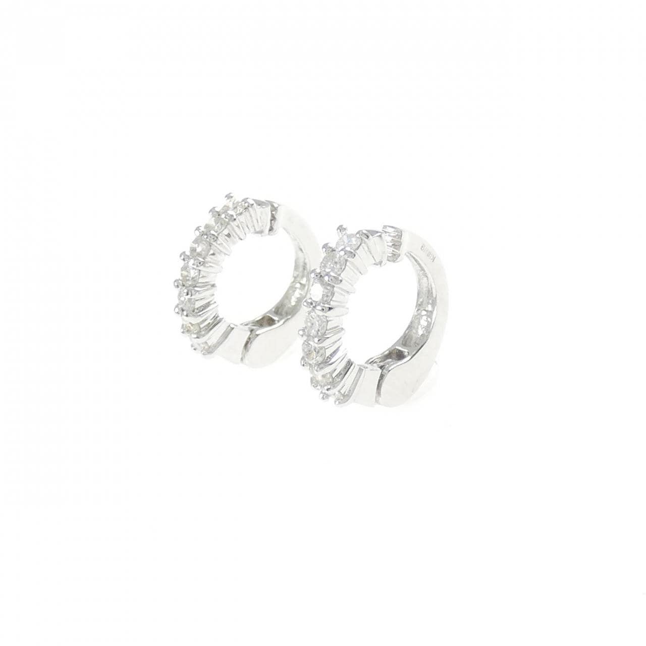 K14WG ダイヤモンド イヤリング 0.20CT