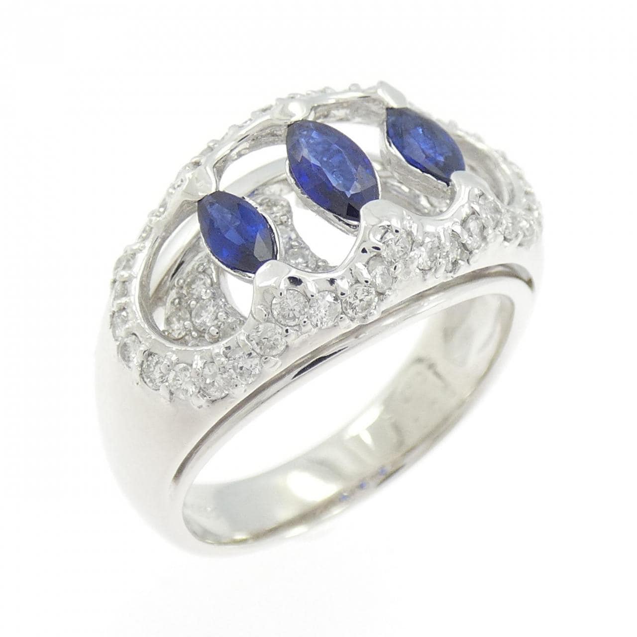 PT900 サファイヤ リング 0.75CT