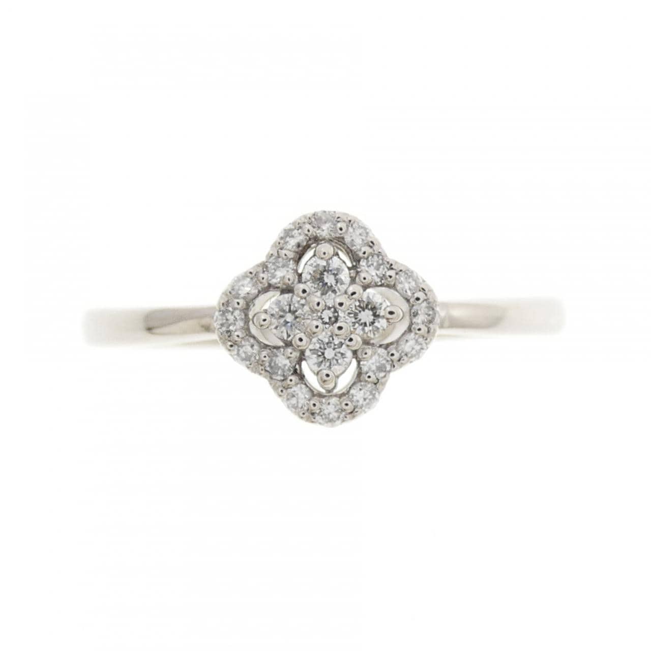 PT850 フラワー ダイヤモンド リング 0.13CT