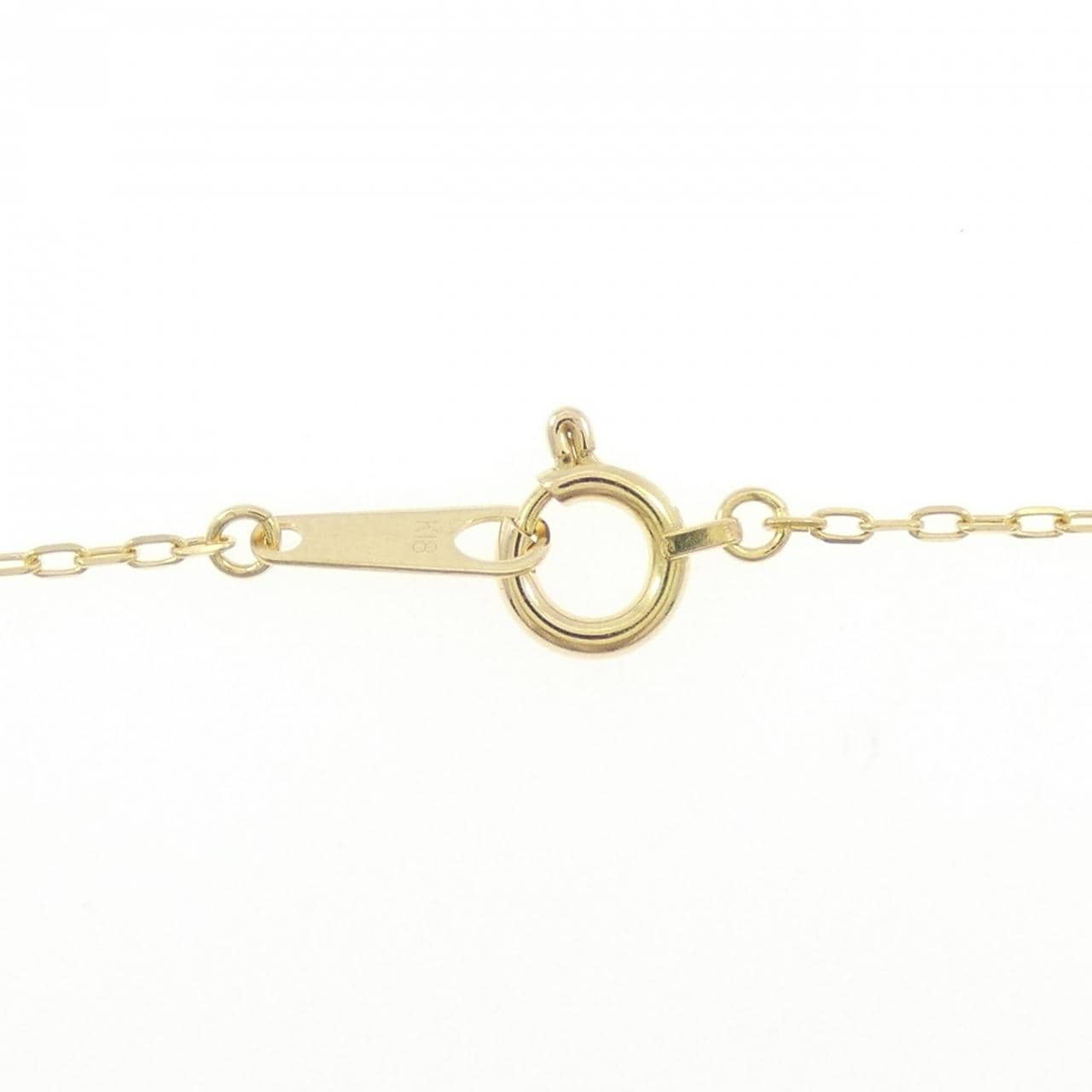 K18YG イニシャルN ダイヤモンド ネックレス 0.12CT