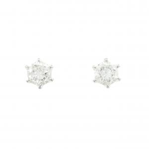 PT900 ソリティア ダイヤモンド ピアス 1.00CT