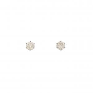 PT900 ソリティア ダイヤモンド ピアス 0.50CT