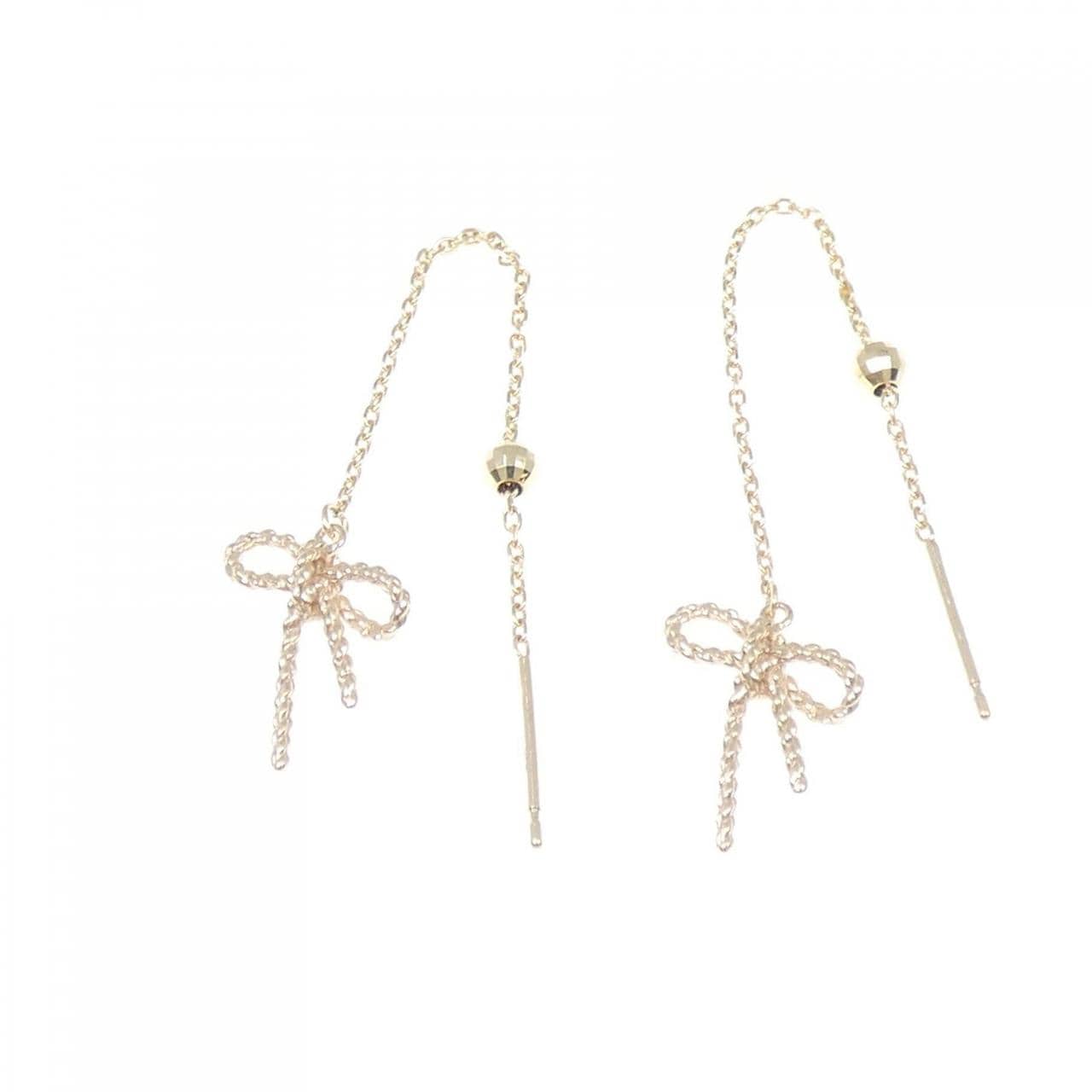 アガット リボン ピアス