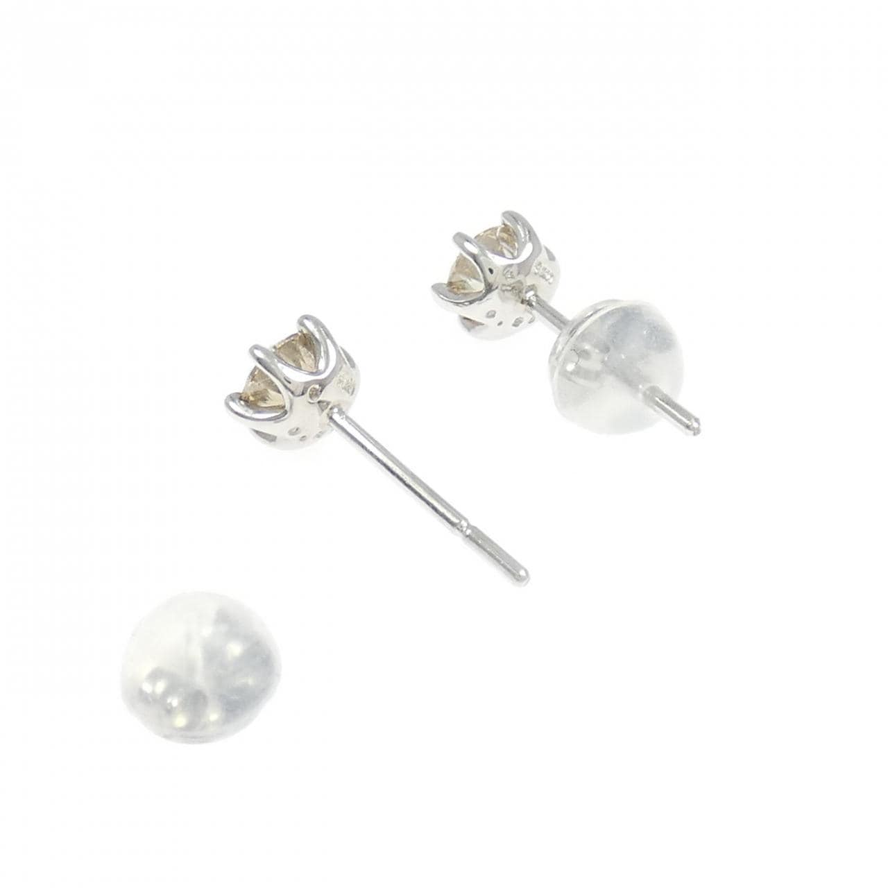 PT900 ソリティア ダイヤモンド ピアス 0.50CT