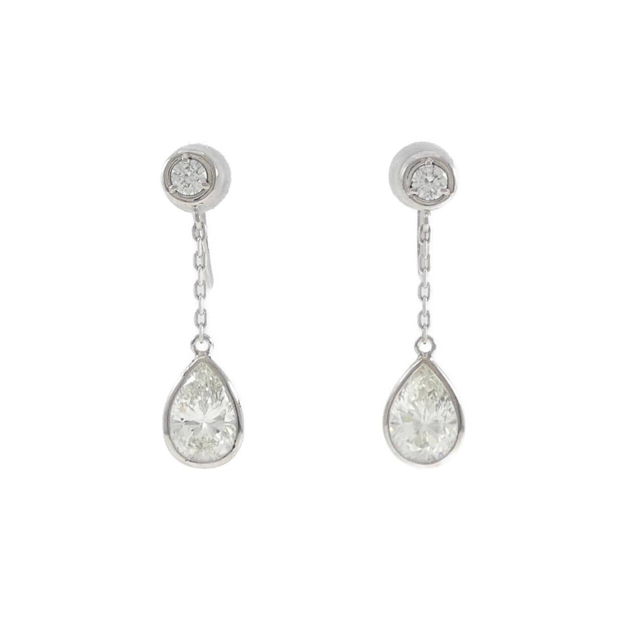 PT900 ダイヤモンド イヤリング 2.356CT