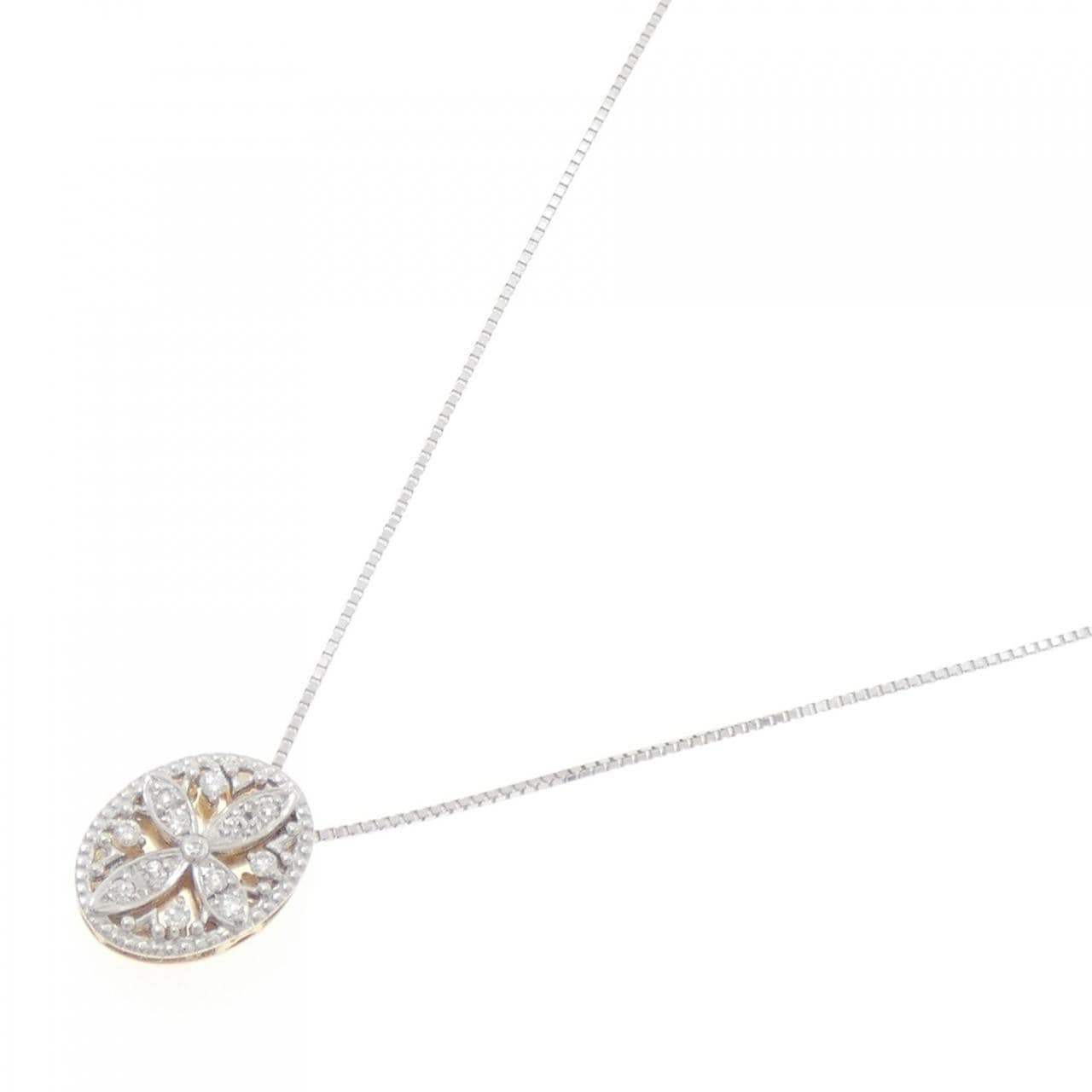 K18WG/K18YG ダイヤモンド ネックレス 0.15CT