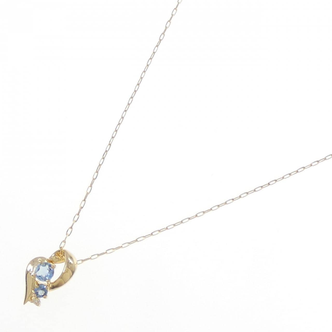 K18YG アクアマリン ネックレス