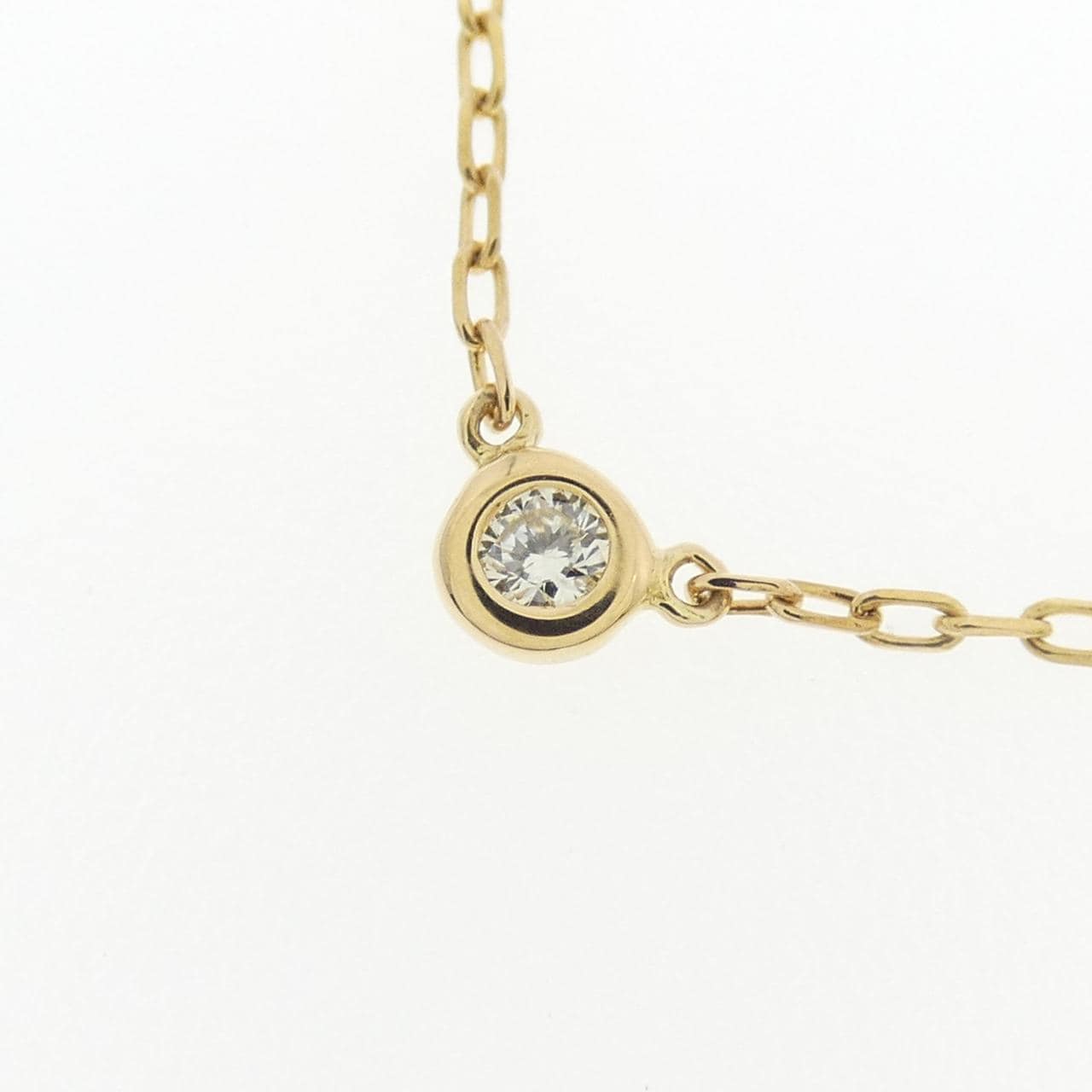 K18YG ソリティア ダイヤモンド ネックレス 0.03CT