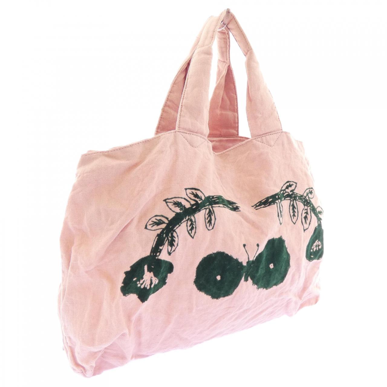 【美品】ミナペルホネン picnic bag choucho ピンク エコバッグ コメ兵｜ミナペルホネン mina perhonen ST0010 fly&bloom BAG｜ミナ