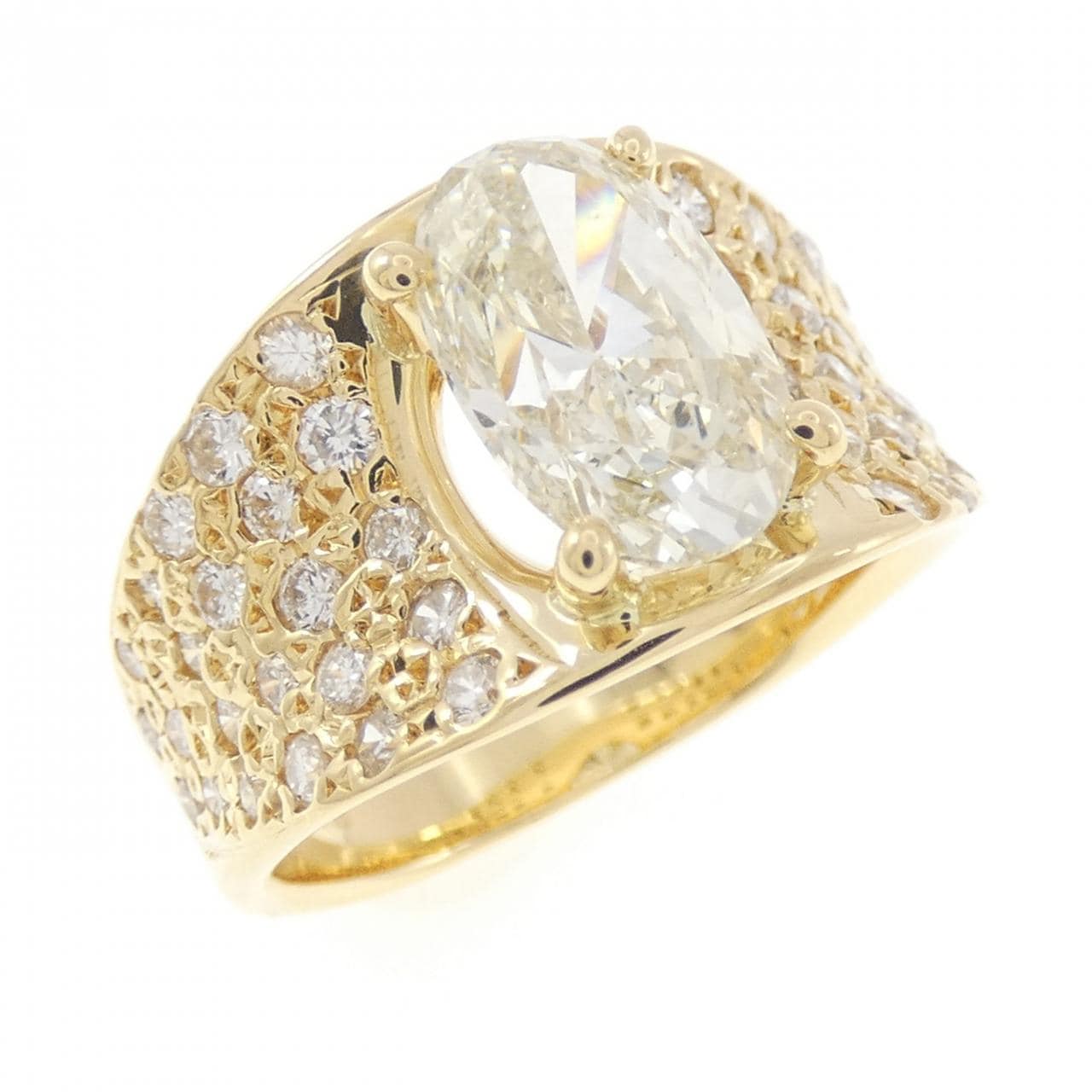 K18YG ダイヤモンド リング 2.165CT