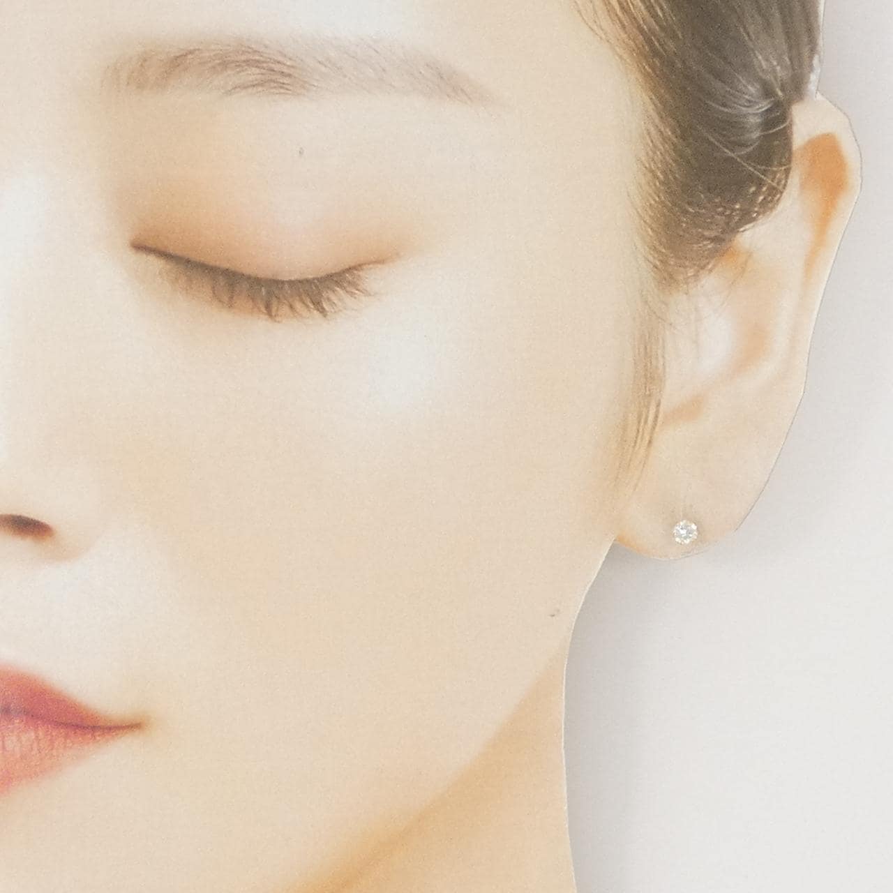 K18YG ソリティア ダイヤモンド ピアス 0.30CT