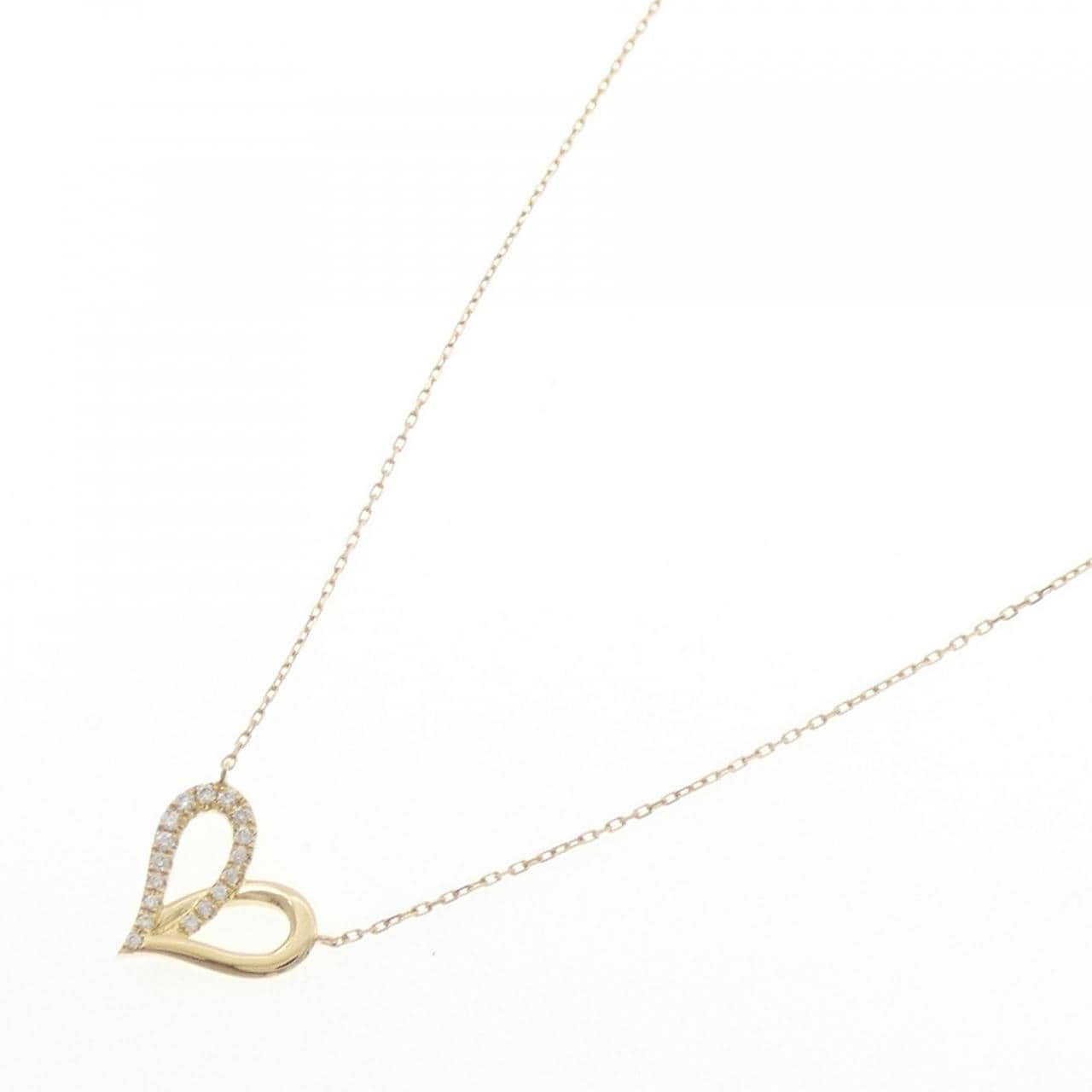 アーカー フィルージュ ハート ミディ ハーフ ネックレス 0.08CT