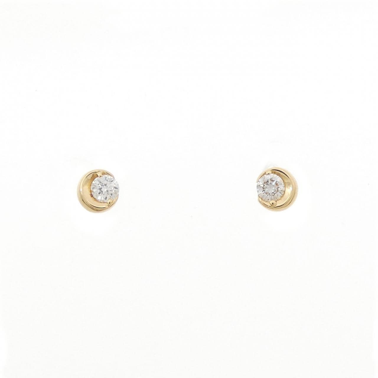スタージュエリー ムーンセッティング ピアス 0.08CT
