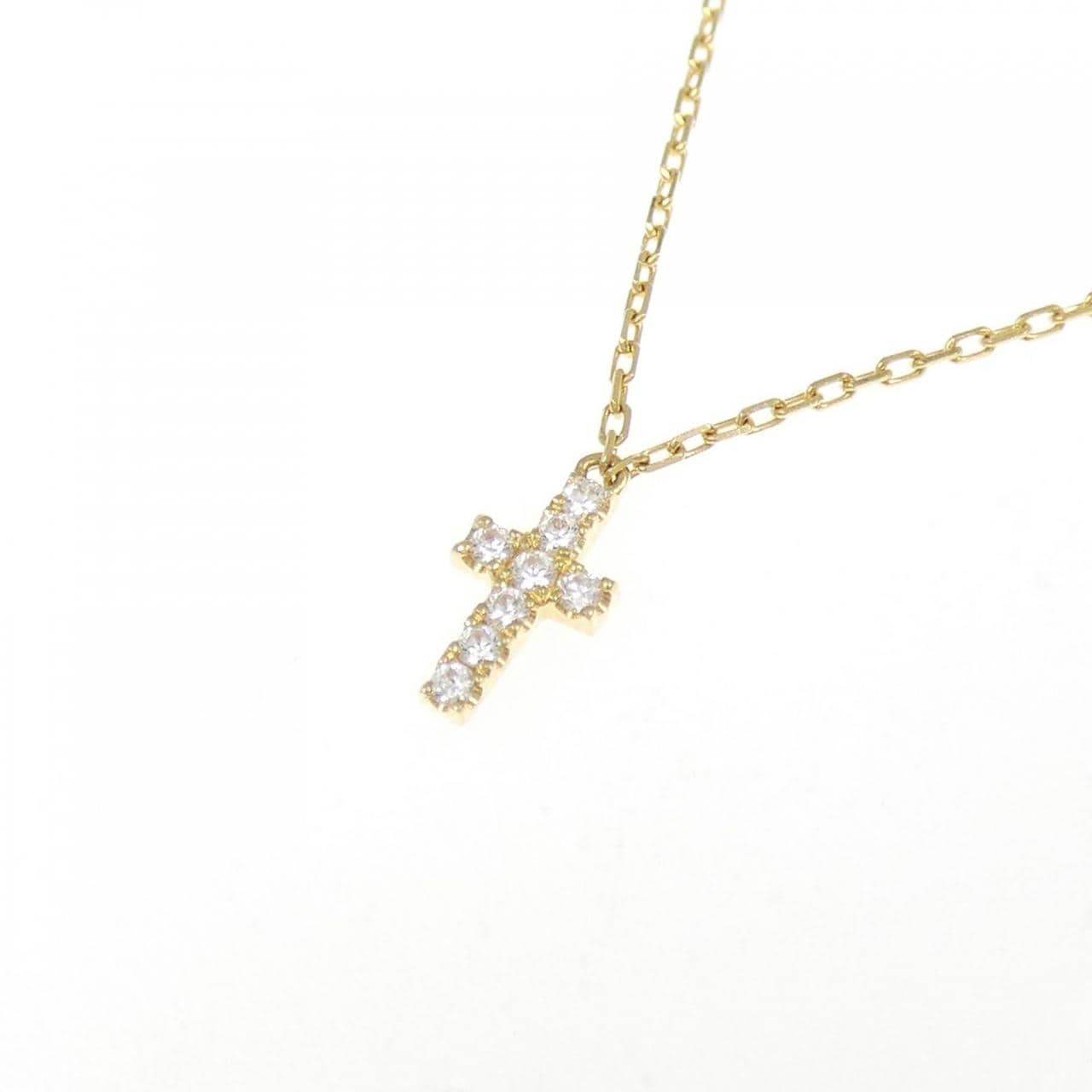 アーカー クロスパヴェ ネックレス 0.05CT