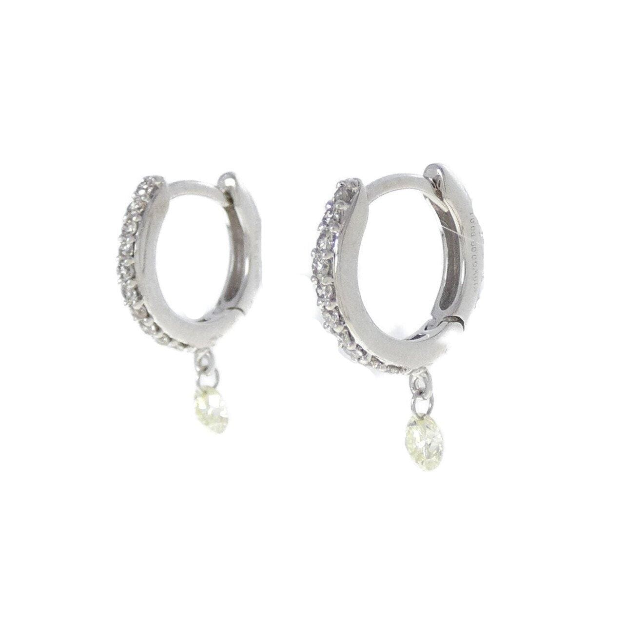 K18WG ダイヤモンド ピアス 0.16CT