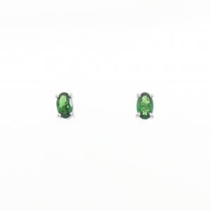 K18WG ガーネット ピアス 0.48CT