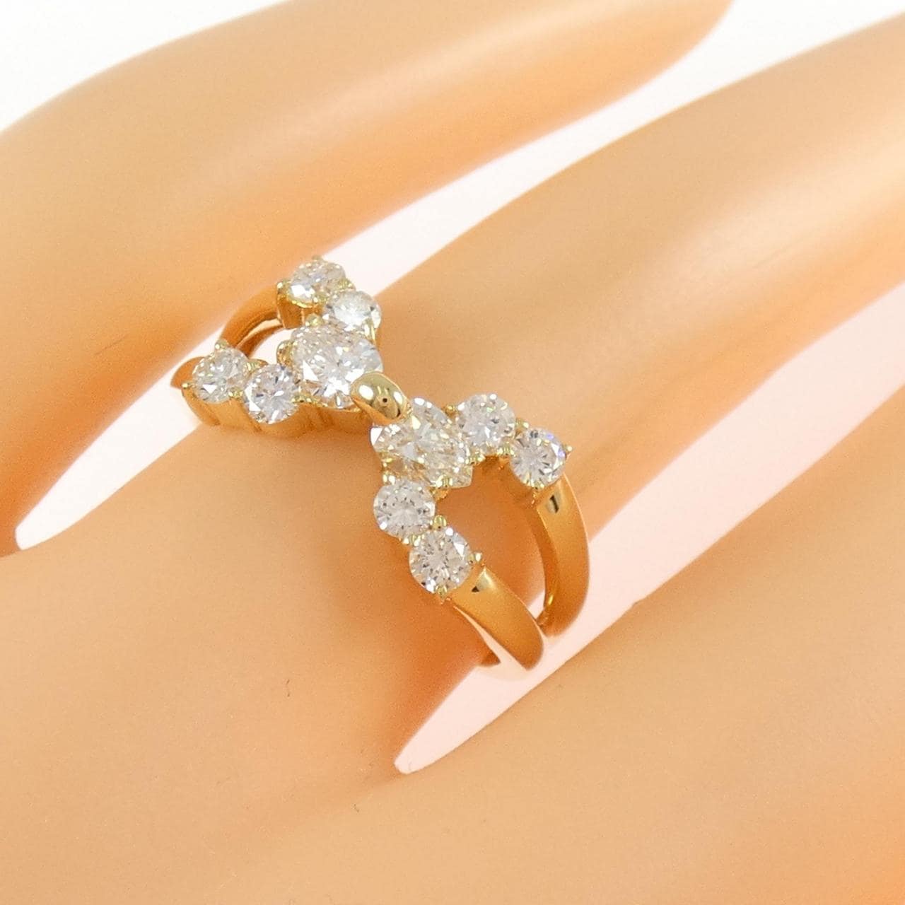 K18YG ダイヤモンド リング 0.73CT