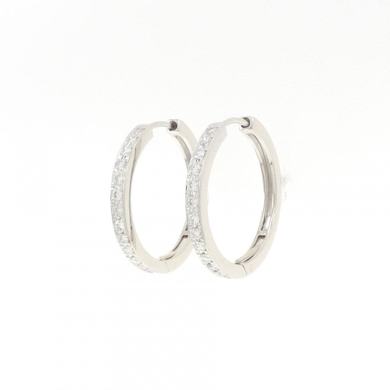 PT900 ダイヤモンド フープ ピアス 0.46CT