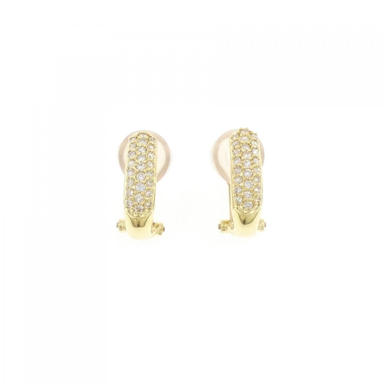 K18YG パヴェ ダイヤモンド ピアス/イヤリング 0.50CT