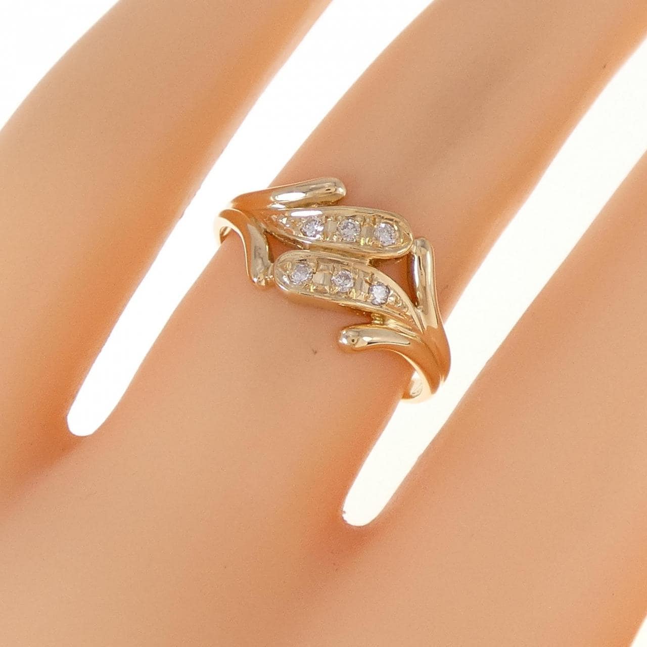 K18YG ダイヤモンド リング 0.07CT