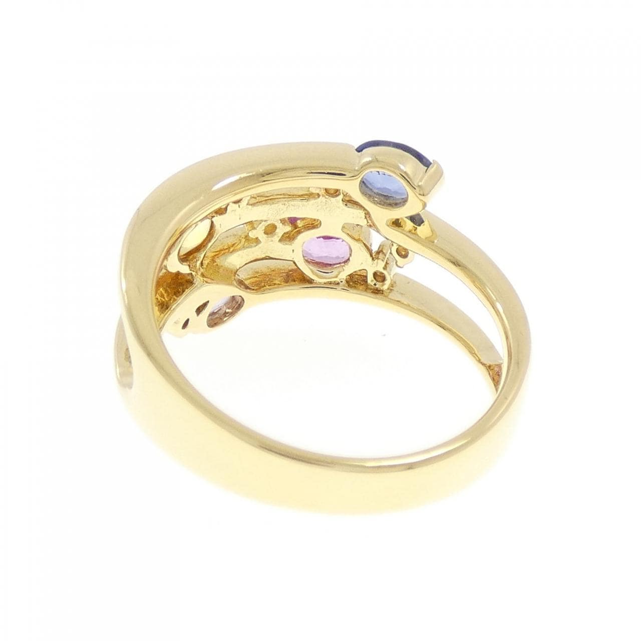 K18YG サファイヤ リング 1.28CT