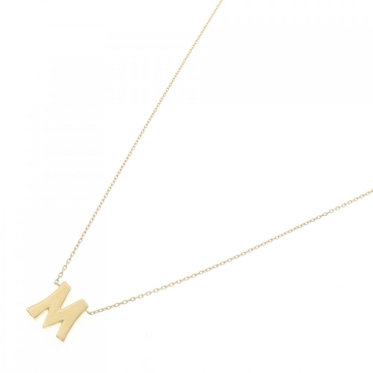 K18YG イニシャルM ネックレス