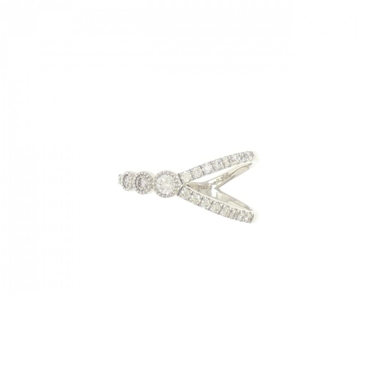 【新品】PT950 ダイヤモンド ピンキー リング 0.22CT