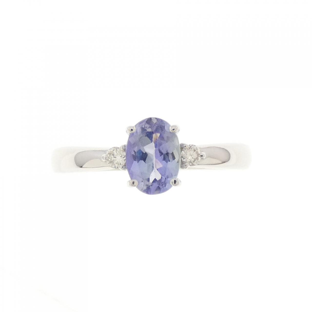 K18WG坦桑石石戒指