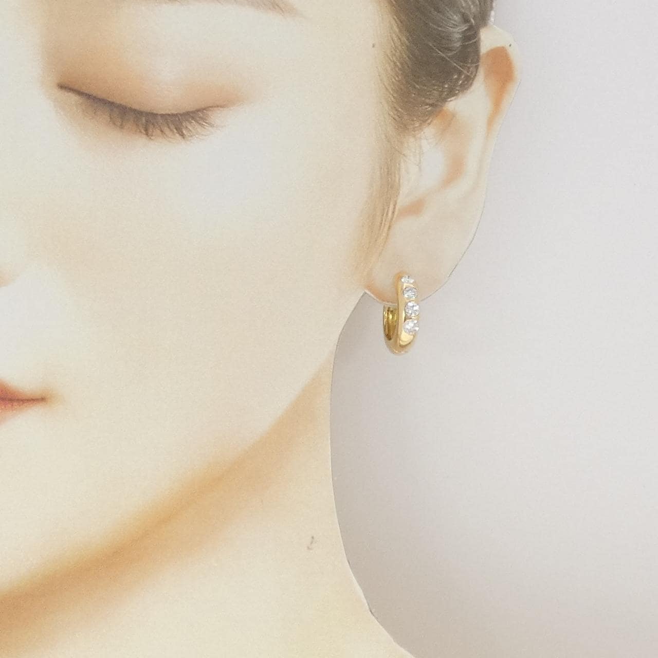 K18YG ダイヤモンド ピアス 1.005CT