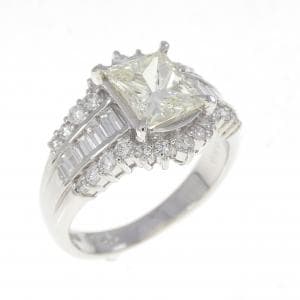 PT900 ダイヤモンド リング 1.527CT M SI1 ファンシーカット