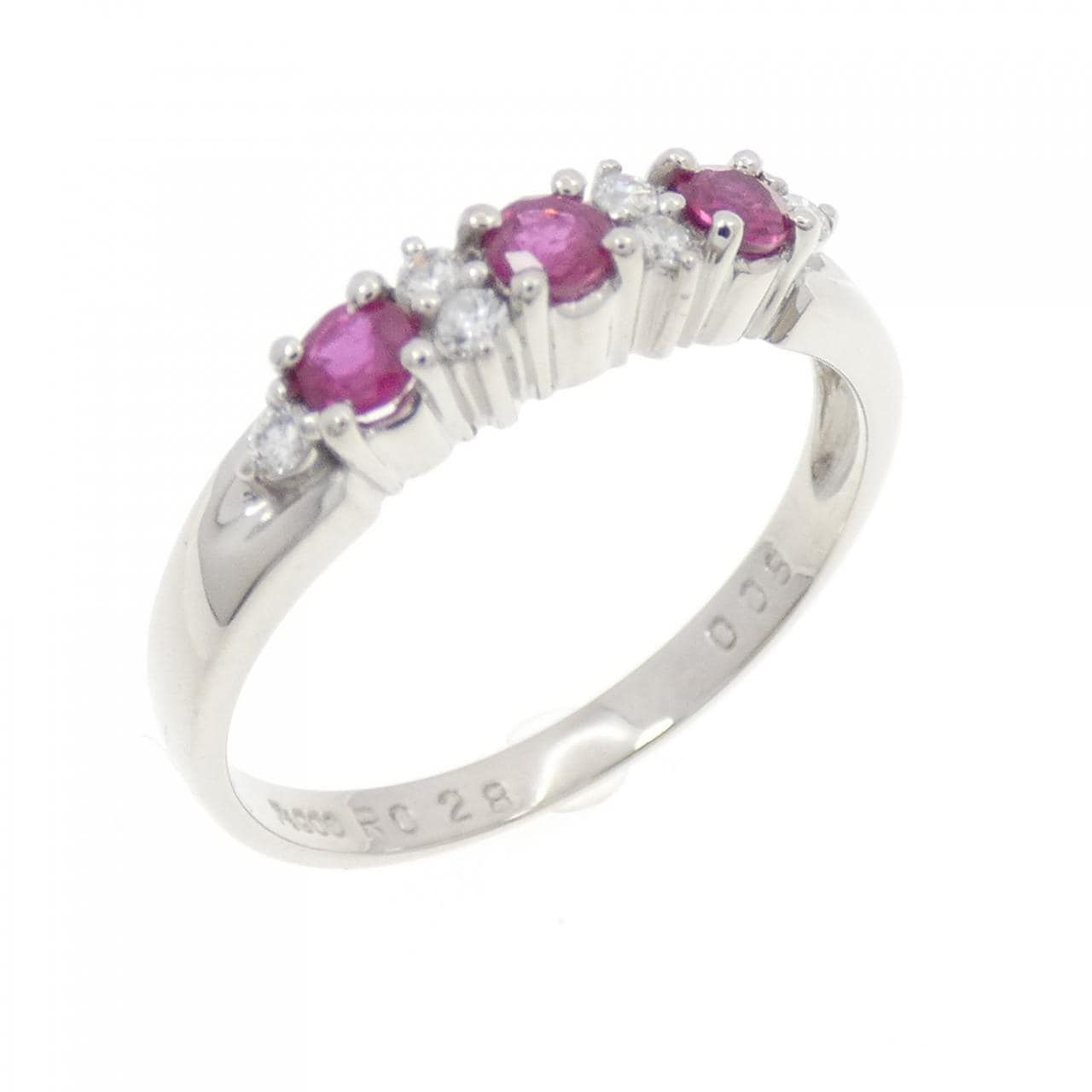 PT900 ルビー リング 0.28CT