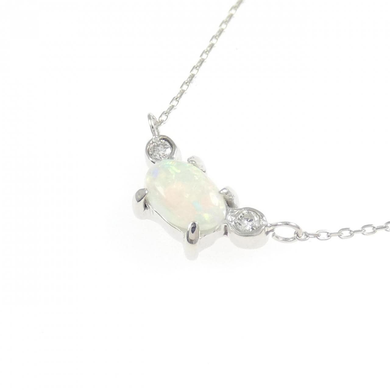 750WG/K10WG オパール ネックレス