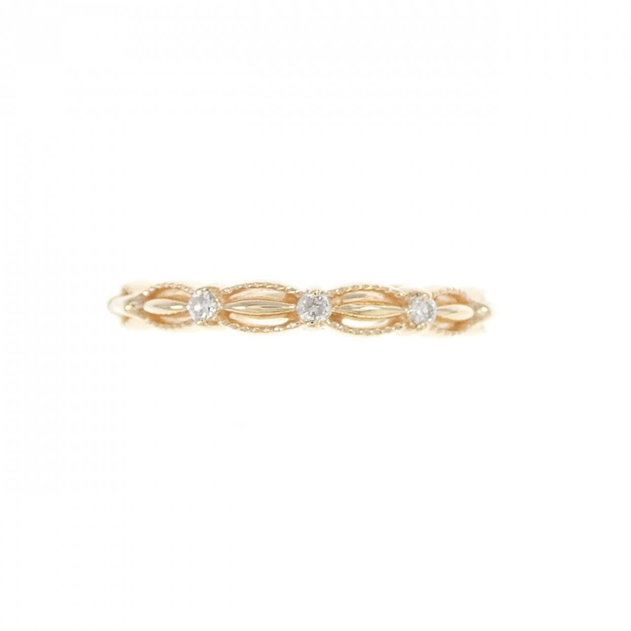 アガット ダイヤモンド ピンキーリング 0.02CT
